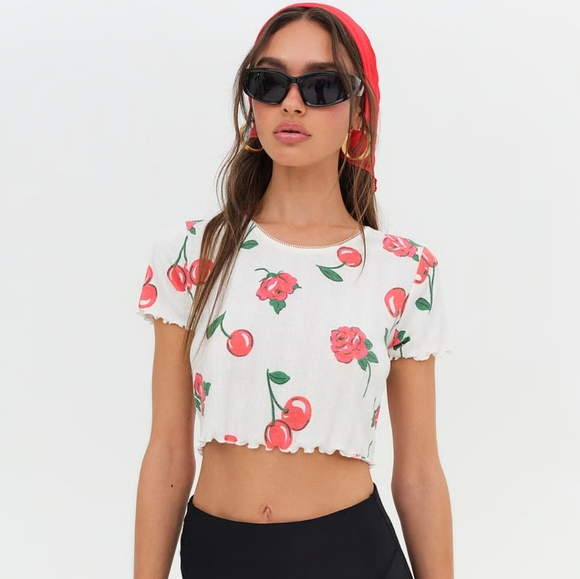 For love and lemons XS cropped tee - Picture 1 of 6